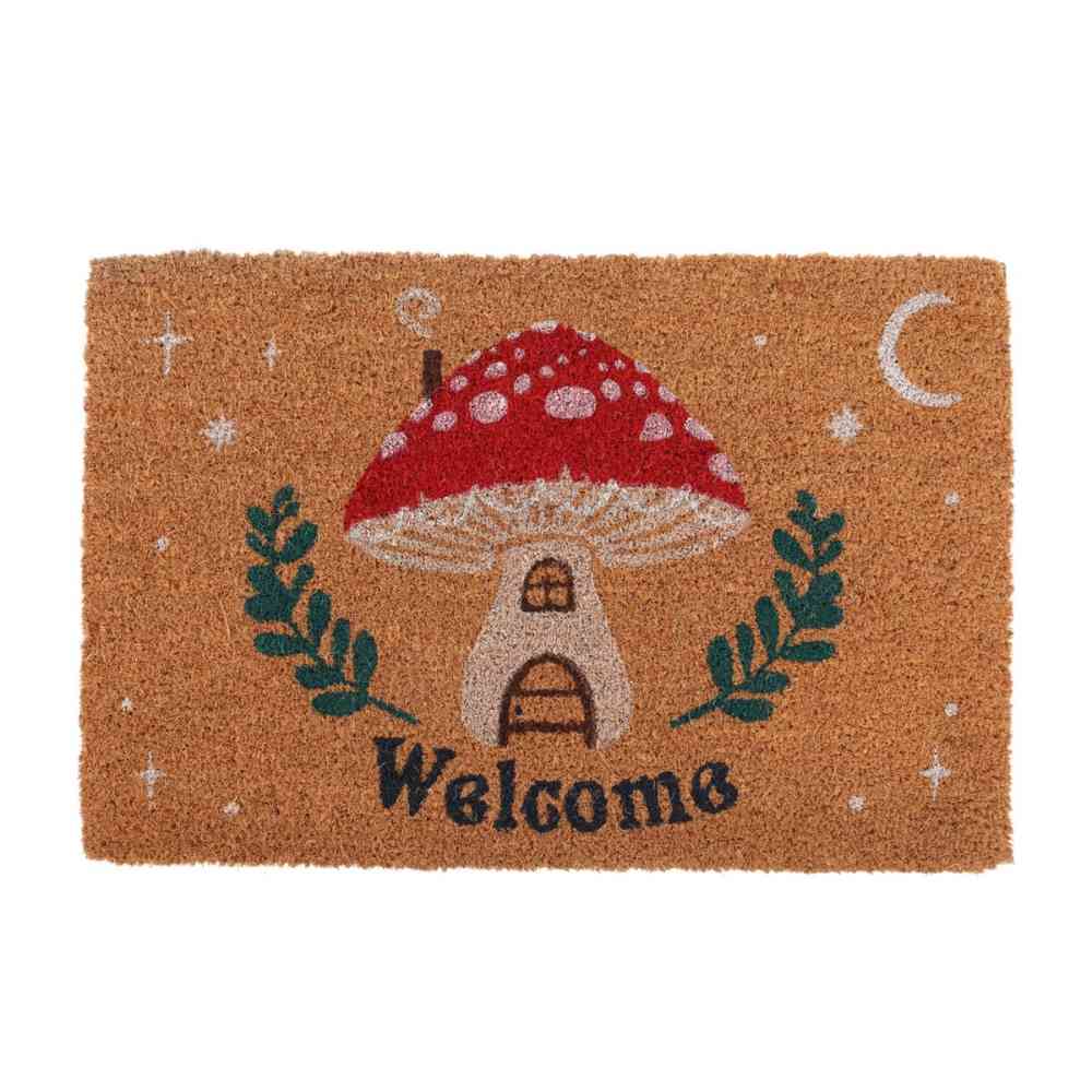 Something Different - Natural Welcome Mushroom House Fußmatte - Mehrfarben
